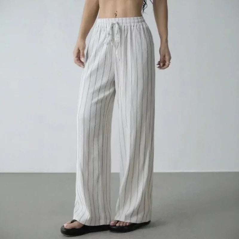 Zirelle™ Pants with Elegant Stripes and Smart Comfort