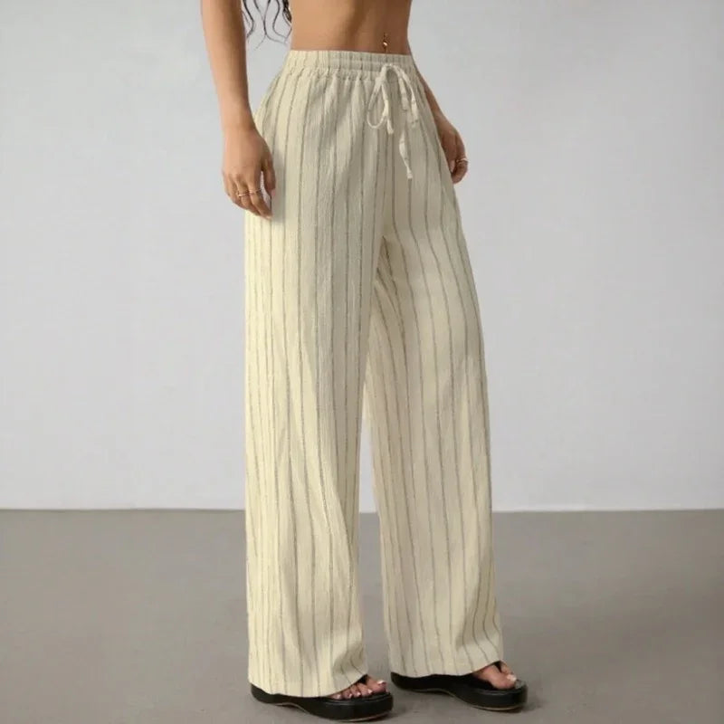 Zirelle™ Pants with Elegant Stripes and Smart Comfort