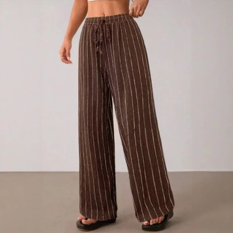Zirelle™ Pants with Elegant Stripes and Smart Comfort