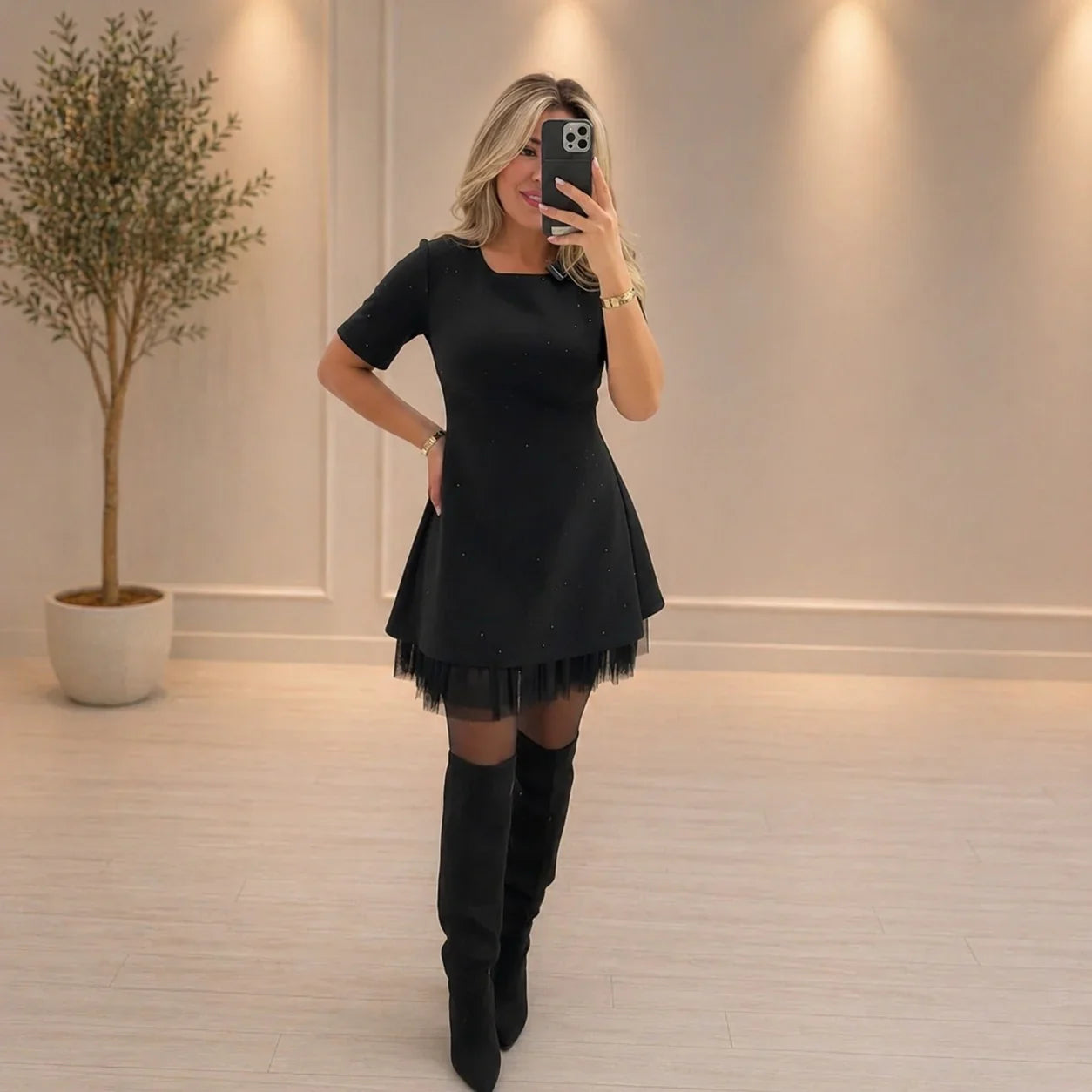 Delvane™ Dress with Subtle Shine and Premium Finish