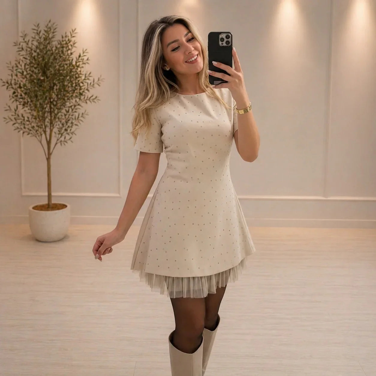 Delvane™ Dress with Subtle Shine and Premium Finish
