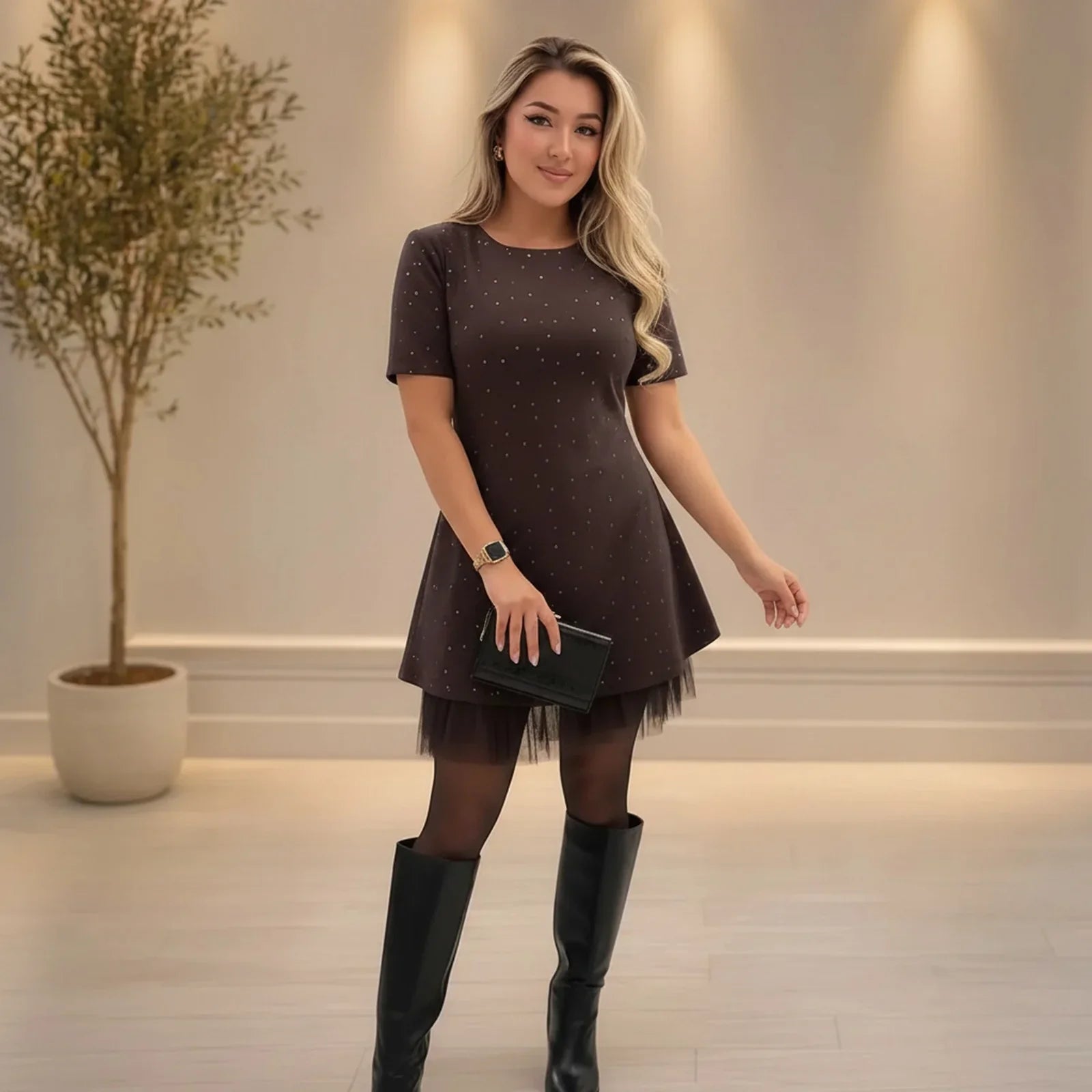 Delvane™ Dress with Subtle Shine and Premium Finish