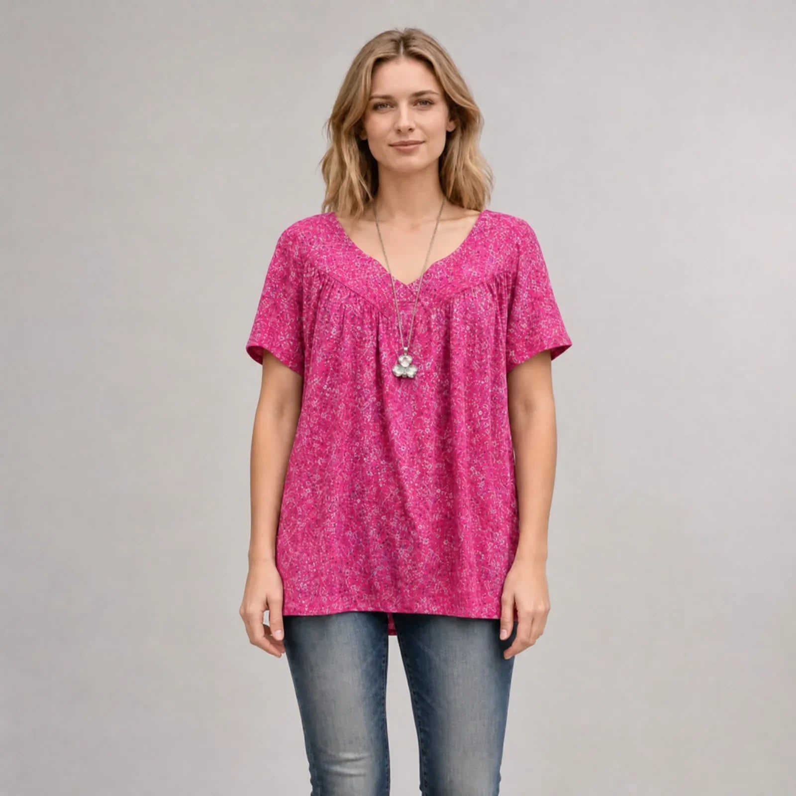Lisbon™ Blouse in Premium Viscose with V-Neck