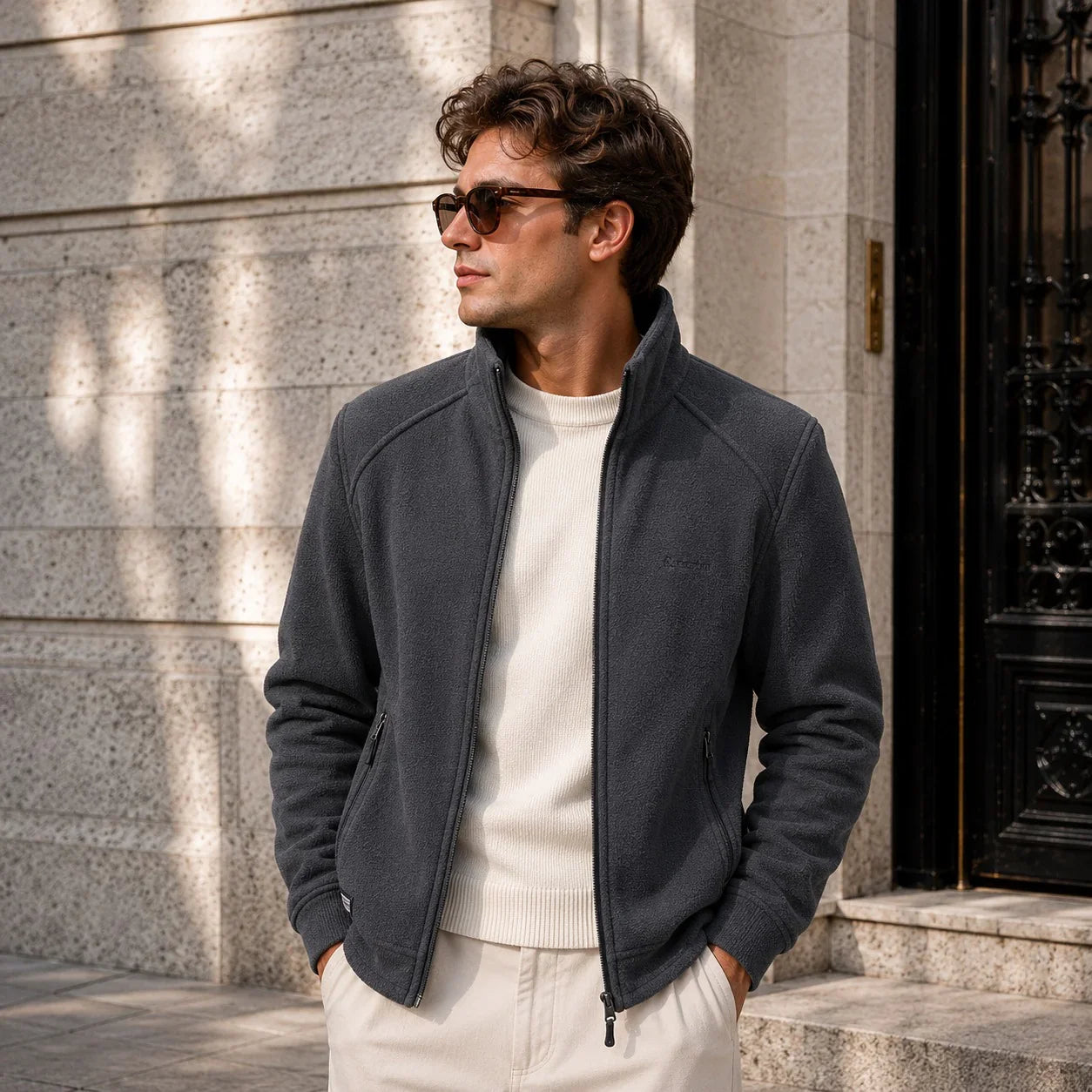 Arven™ Jacket with High Collar and Casual Elegance