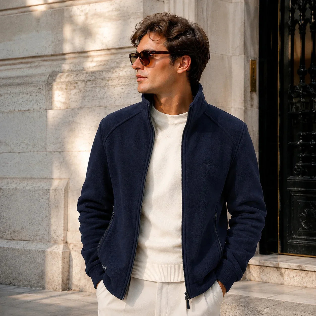 Arven™ Jacket with High Collar and Casual Elegance