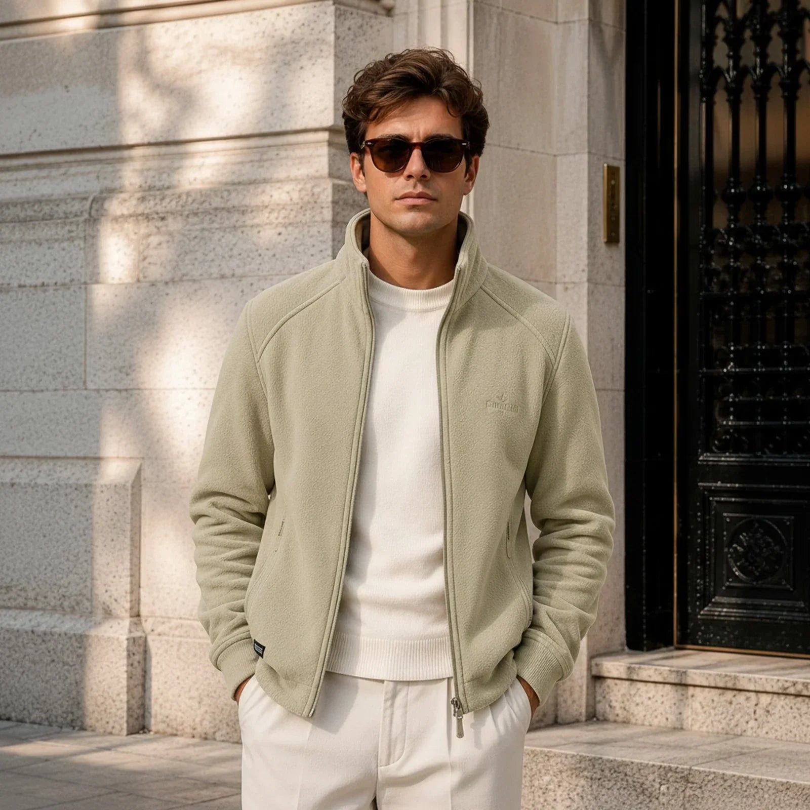 Arven™ Jacket with High Collar and Casual Elegance