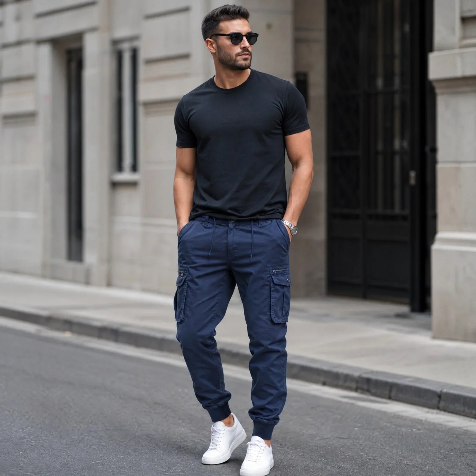 Everest™ Cargo Pants with Utility Pockets and Jogger Cuffs