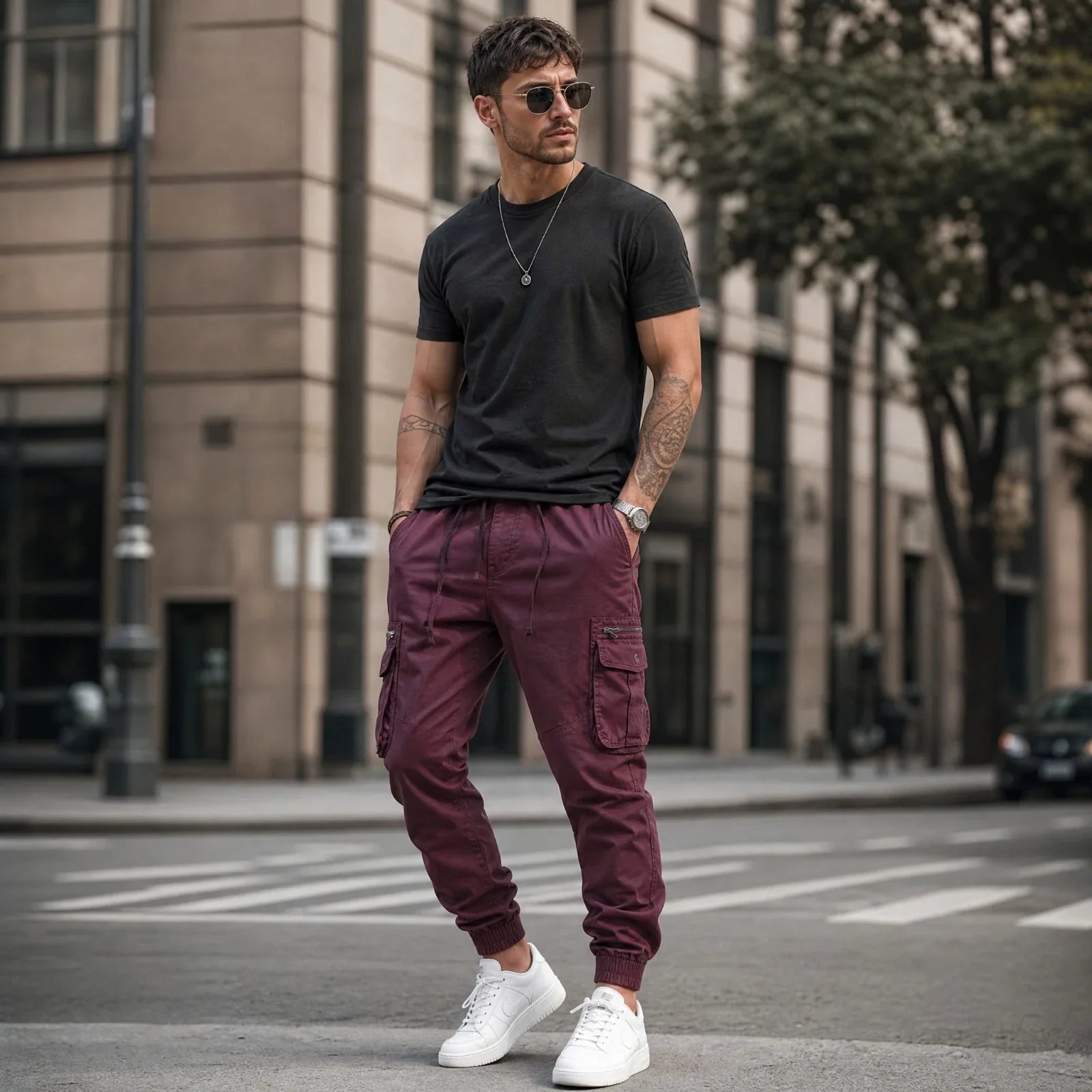 Everest™ Cargo Pants with Utility Pockets and Jogger Cuffs