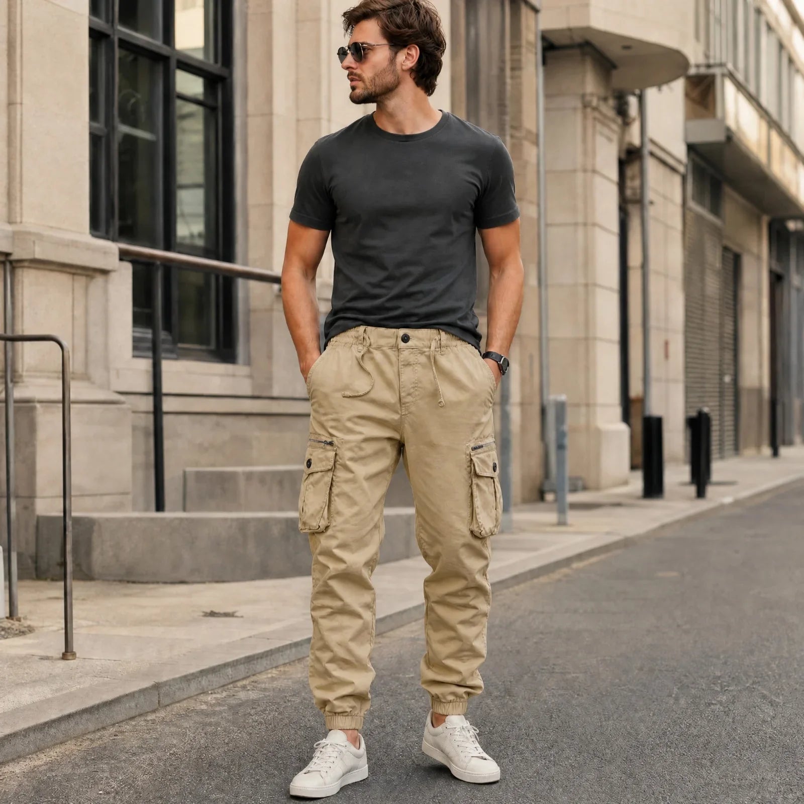 Everest™ Cargo Pants with Utility Pockets and Jogger Cuffs