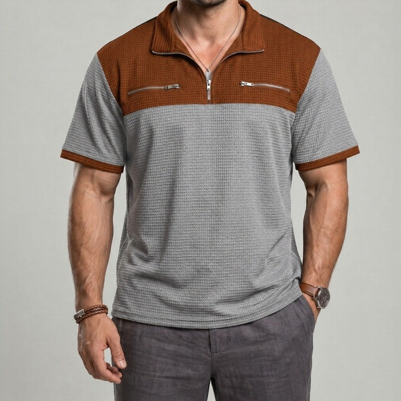 Axton™ Shirt with Zip Collar and Modern Style