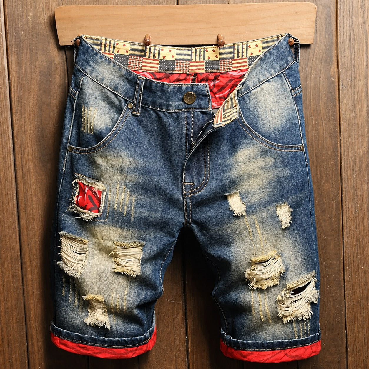 Dante™ Premium Denim Shorts with Stone Wash