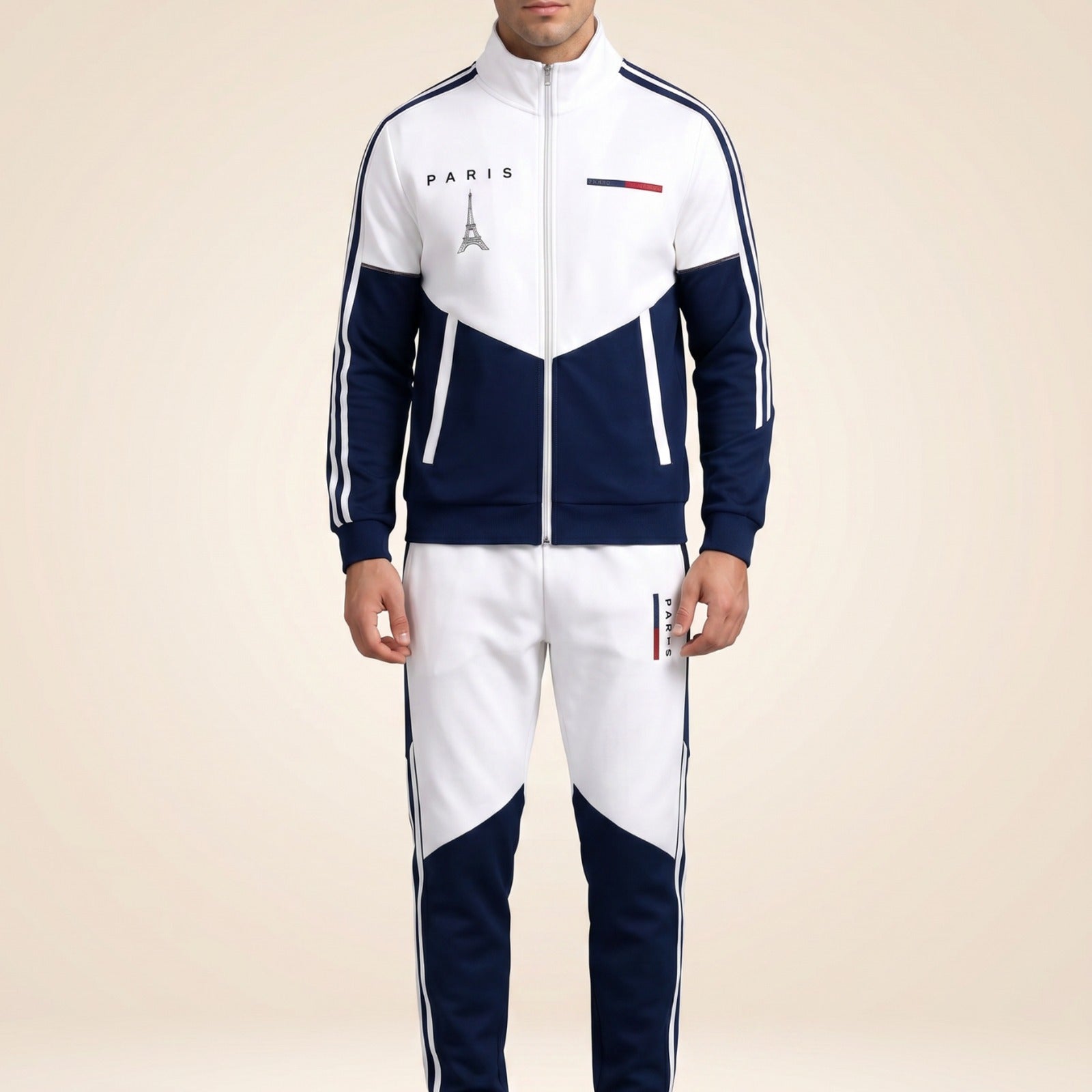 Cassian Paris™ Set with High Collar Jacket and Jogger Pants