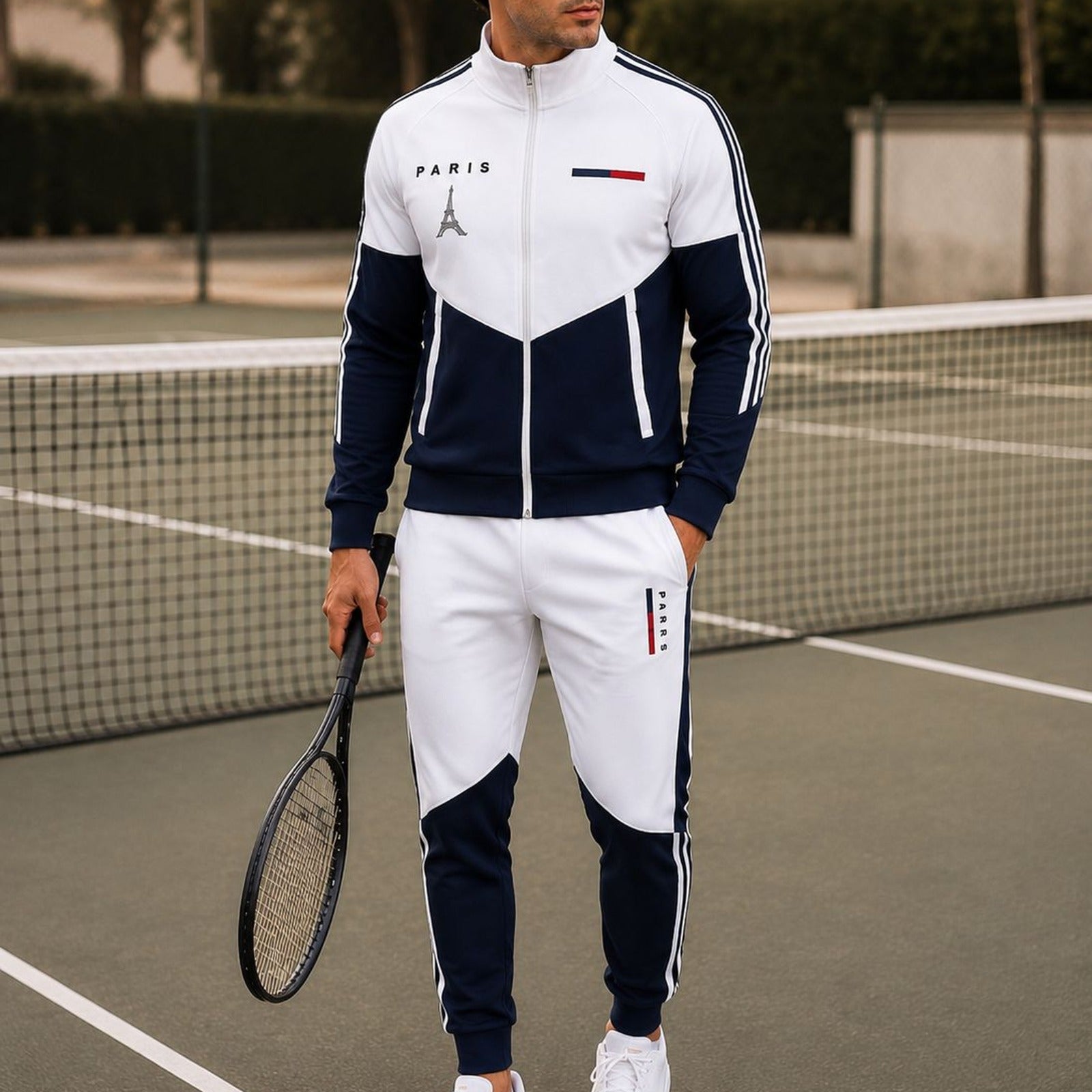 Cassian Paris™ Set with High Collar Jacket and Jogger Pants
