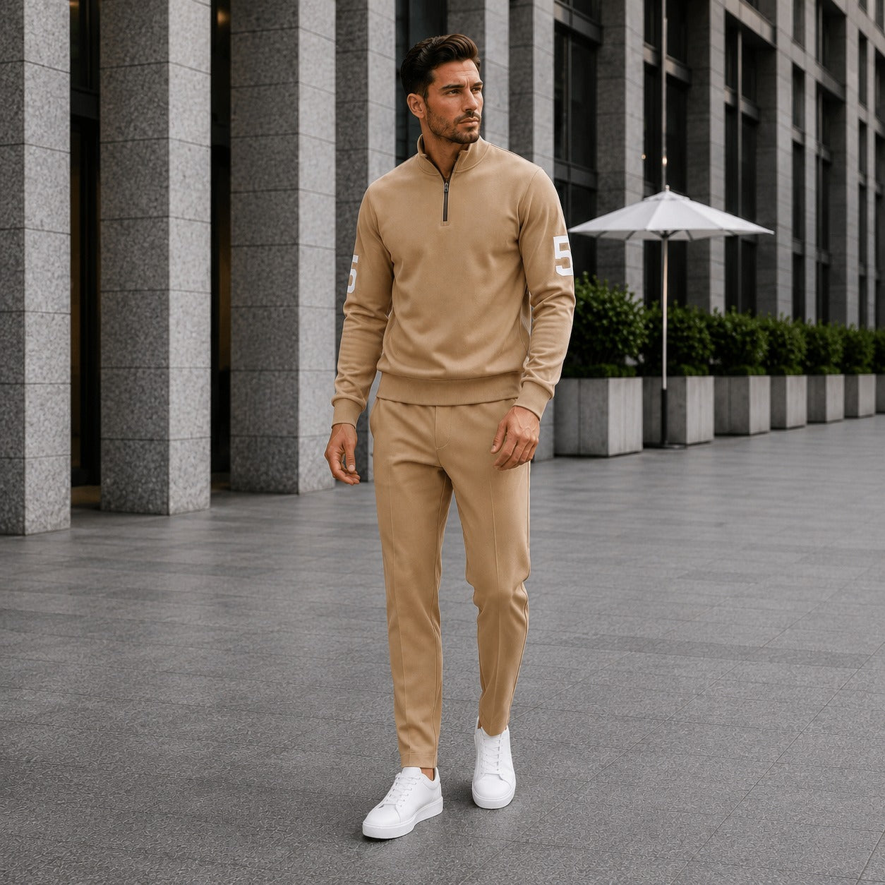 Alexander™ Set with High Collar Zip Top and Minimalist Pants