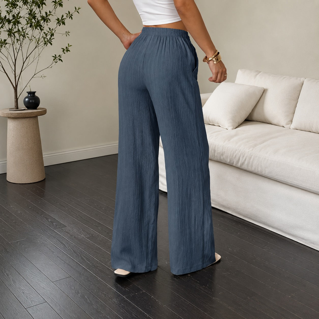 🔥 Buy 1 Get 1 Free Marelle™ Cotton Linen Pants with Adjustable Drawstring and Wide-Leg Fit
