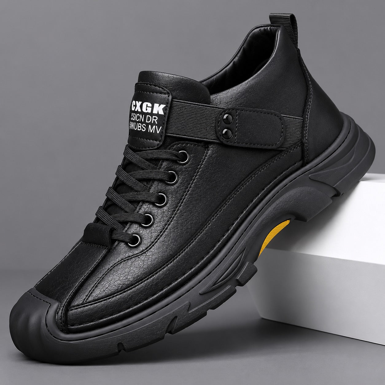 Andes™ Premium Leather Sneakers with Adjustable Side Strap