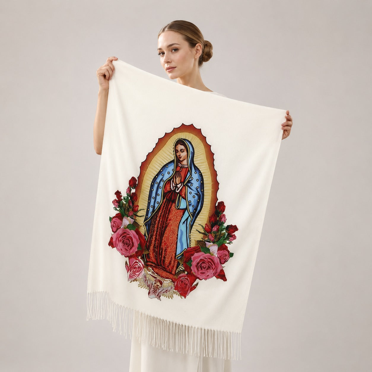 Guadalupe™ Cashmere Scarf with Artisan Finish and Delicate Fringe
