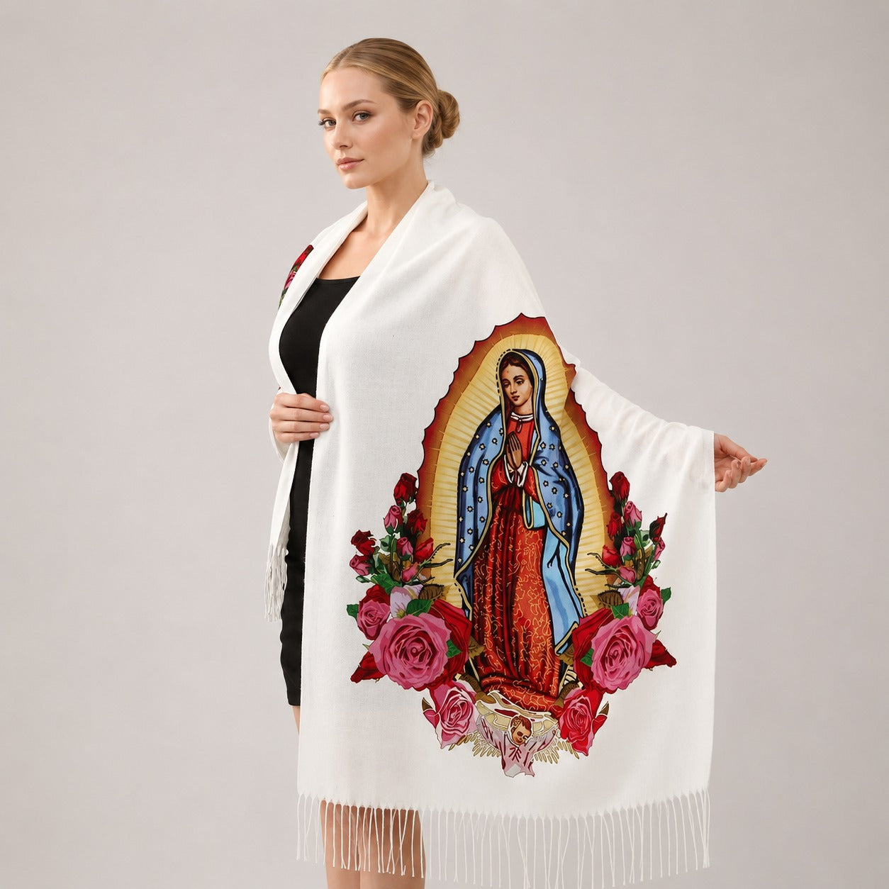 Guadalupe™ Cashmere Scarf with Artisan Finish and Delicate Fringe