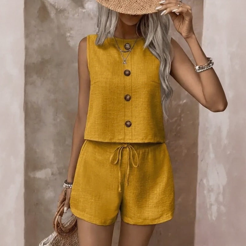 Celestina™ Linen-Cotton Set With Minimalist Design
