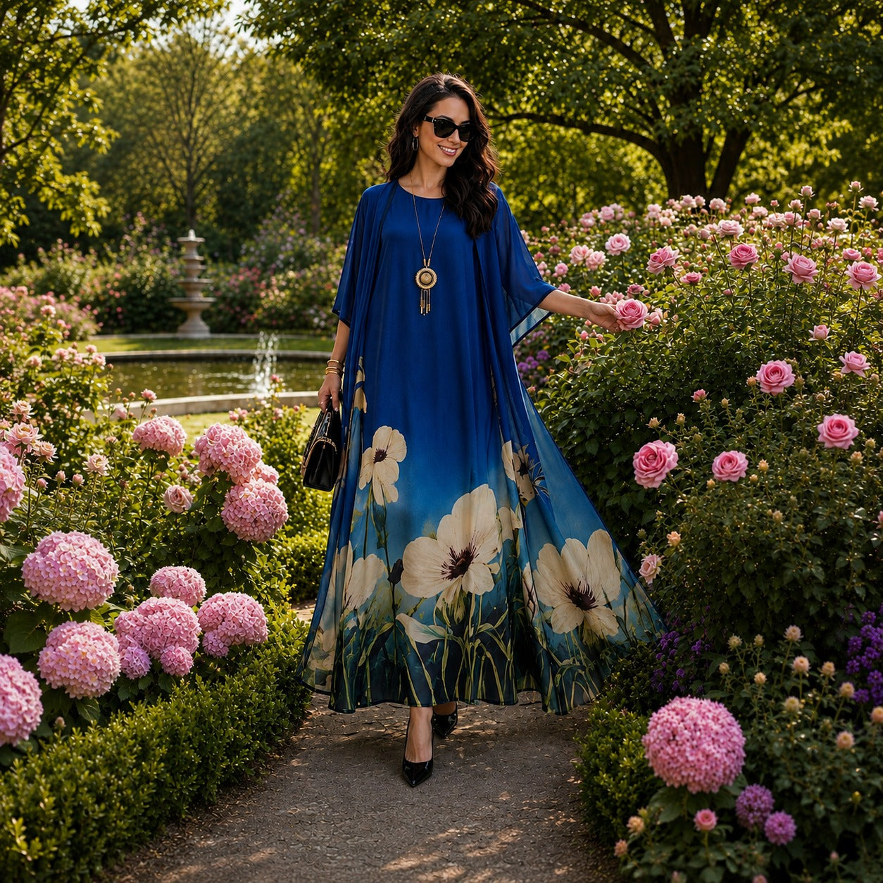 Florenza Floral Dress Set with Sheer Overlay / Effortless, Versatile Elegance for Every Season!
