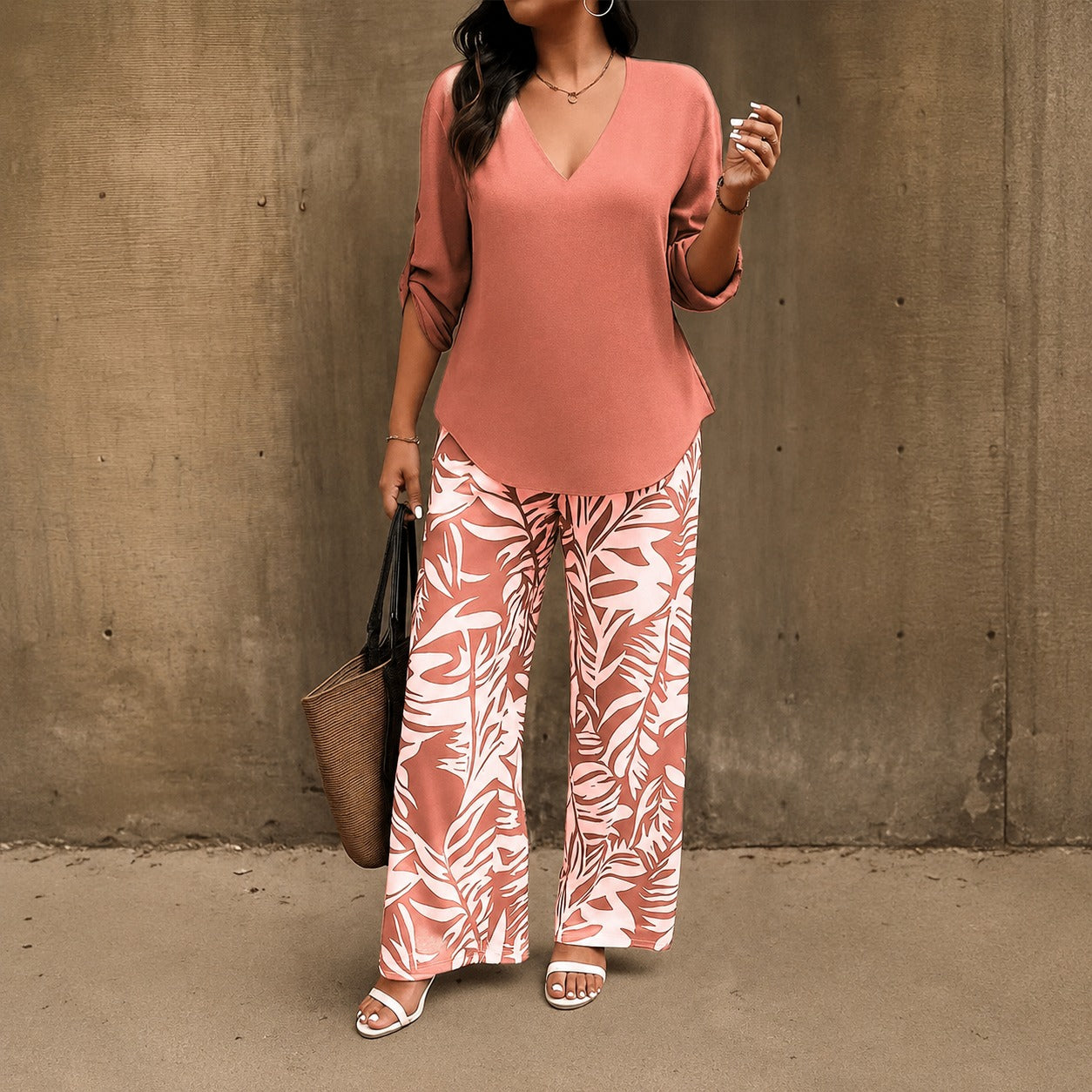 Bellariva™ Set With Printed Pants And Lightweight Blouse