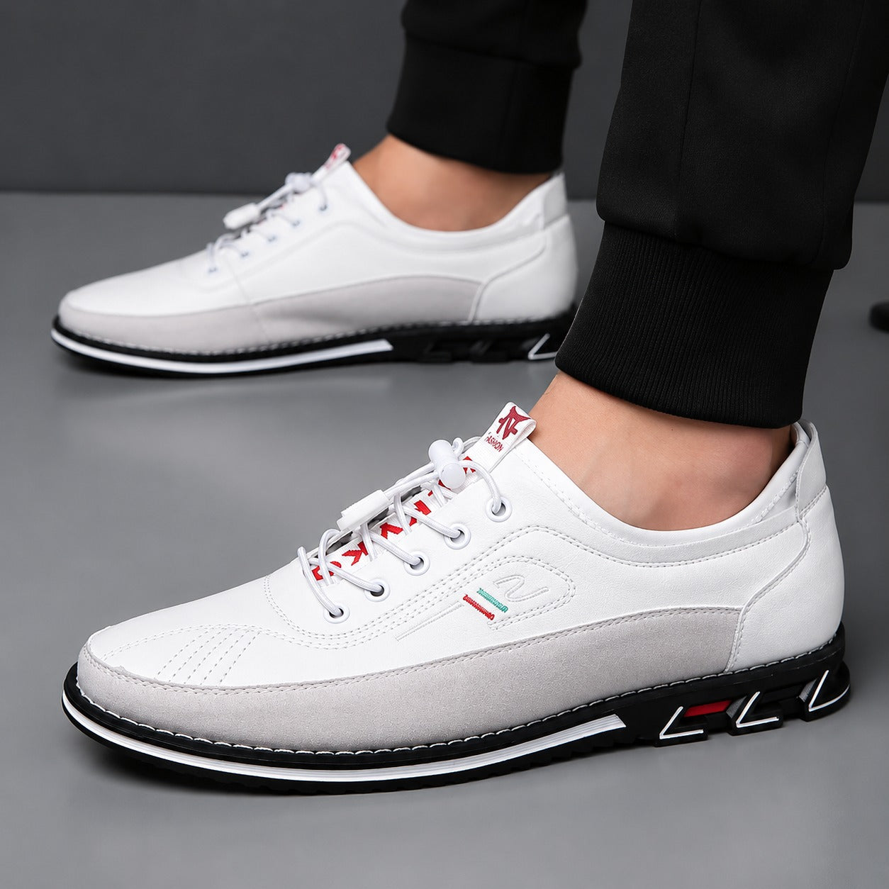 Milan™ Premium Leather Sneakers with Quick-Fit Closure