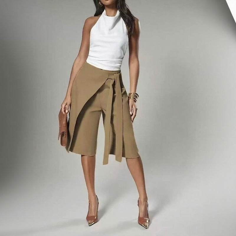 Savina™ Wrap Overlay Shorts With Side Tie