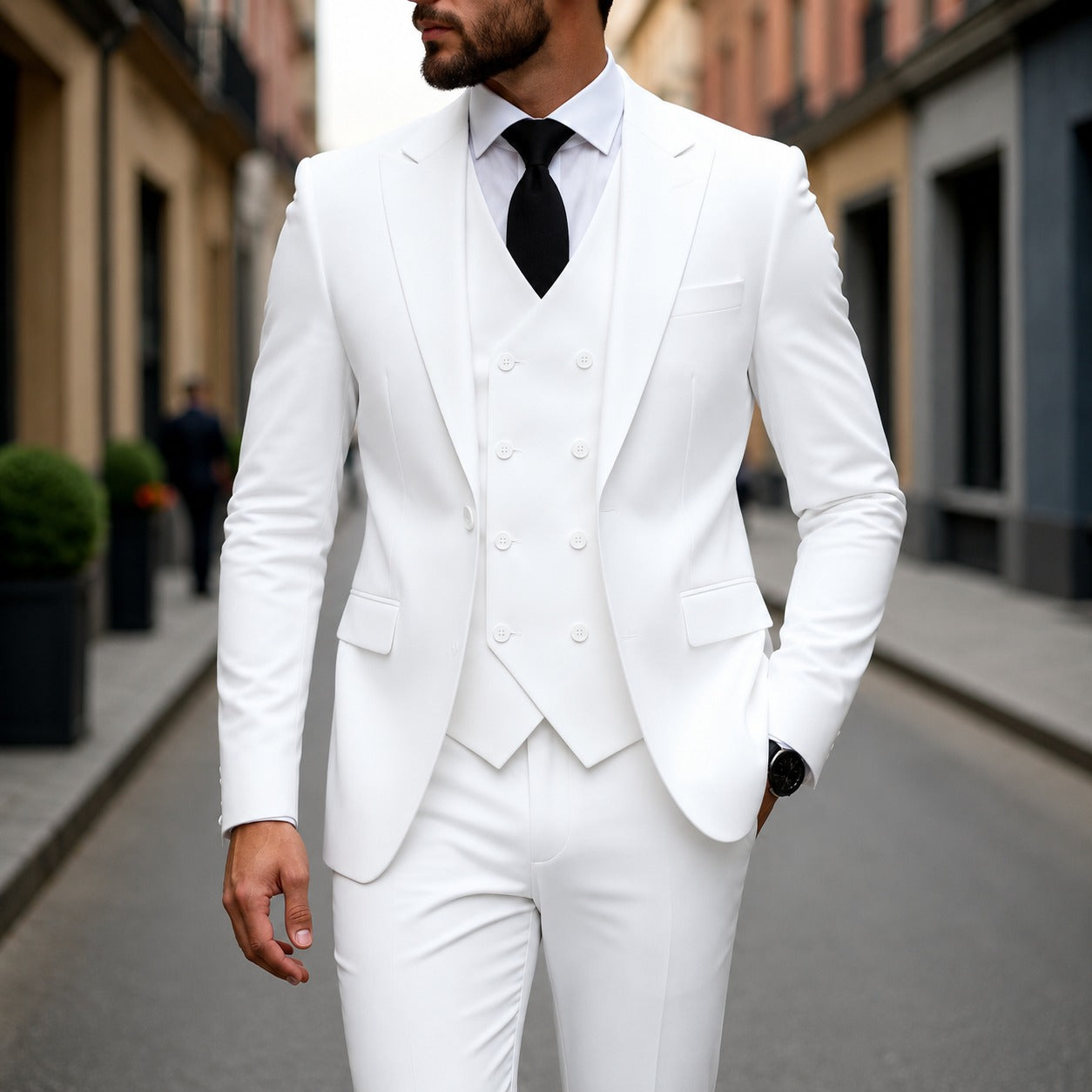 Suit Montevic™ with Double-Breasted Vest, Slim Fit and Structured Blazer