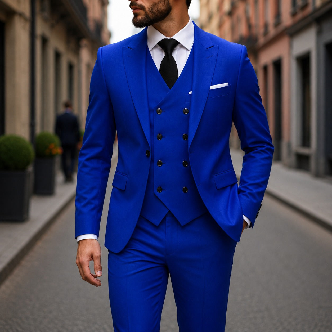 Suit Montevic™ with Double-Breasted Vest, Slim Fit and Structured Blazer