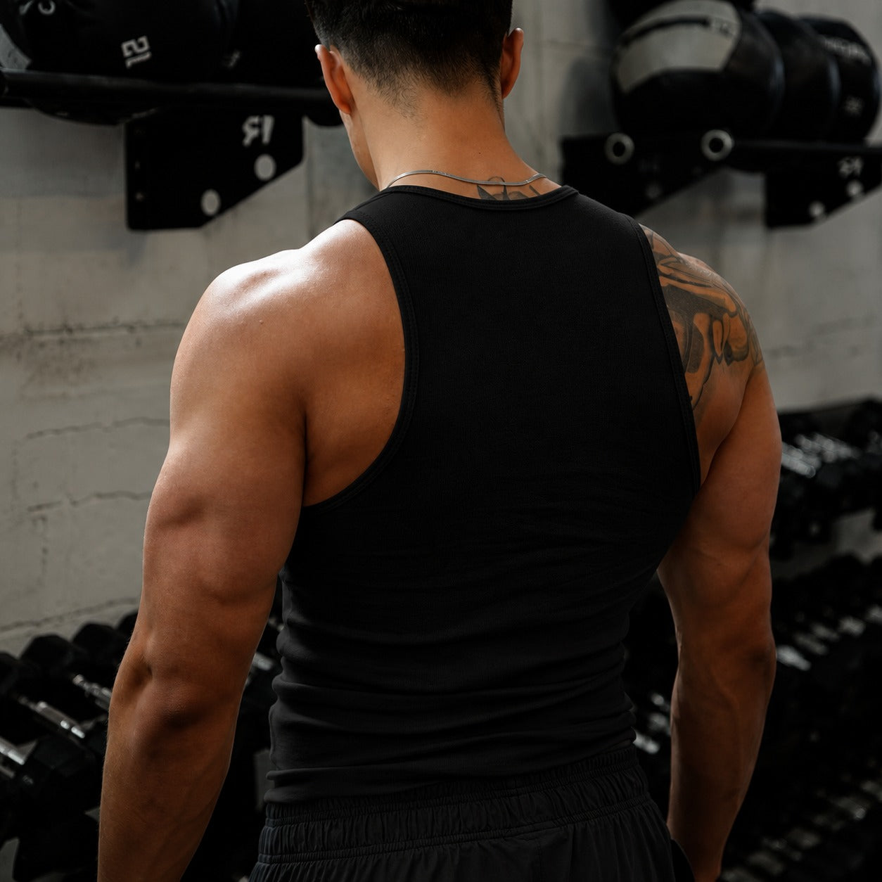 Tank Top Carl™ in Ribbed Cotton with Stretch