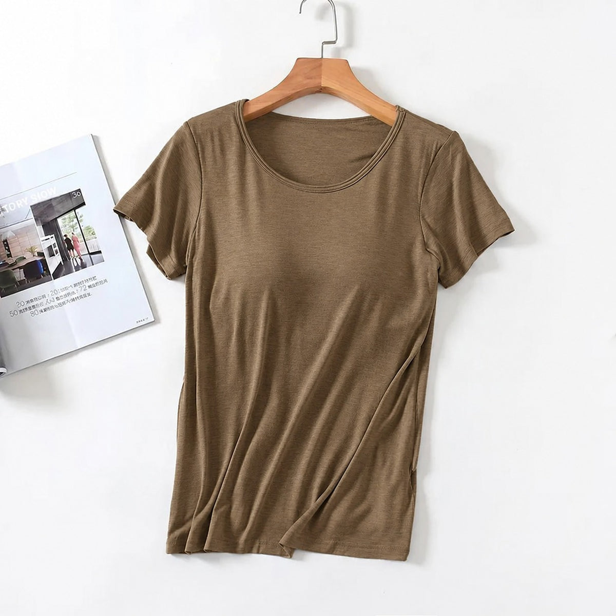 Velina™ Blouse in Silky Modal with Built-In Cups and Second-Skin Feel
