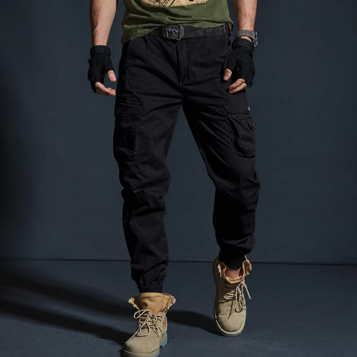 Roven™ Cargo Pants with Military-Inspired Tactical Styling and Jogger Cuffs
