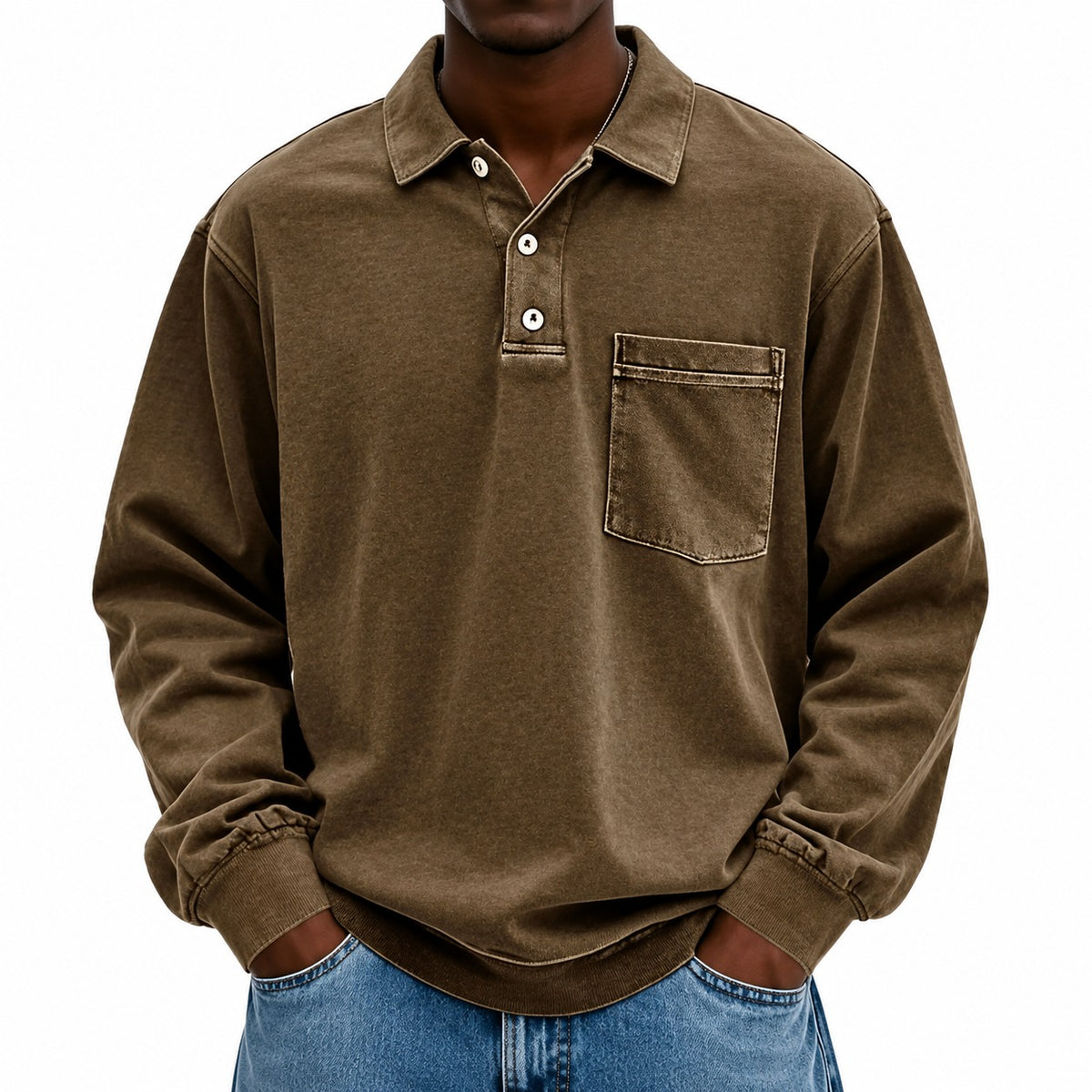 Weston™ Polo Shirt with Long Sleeves and Front Pocket