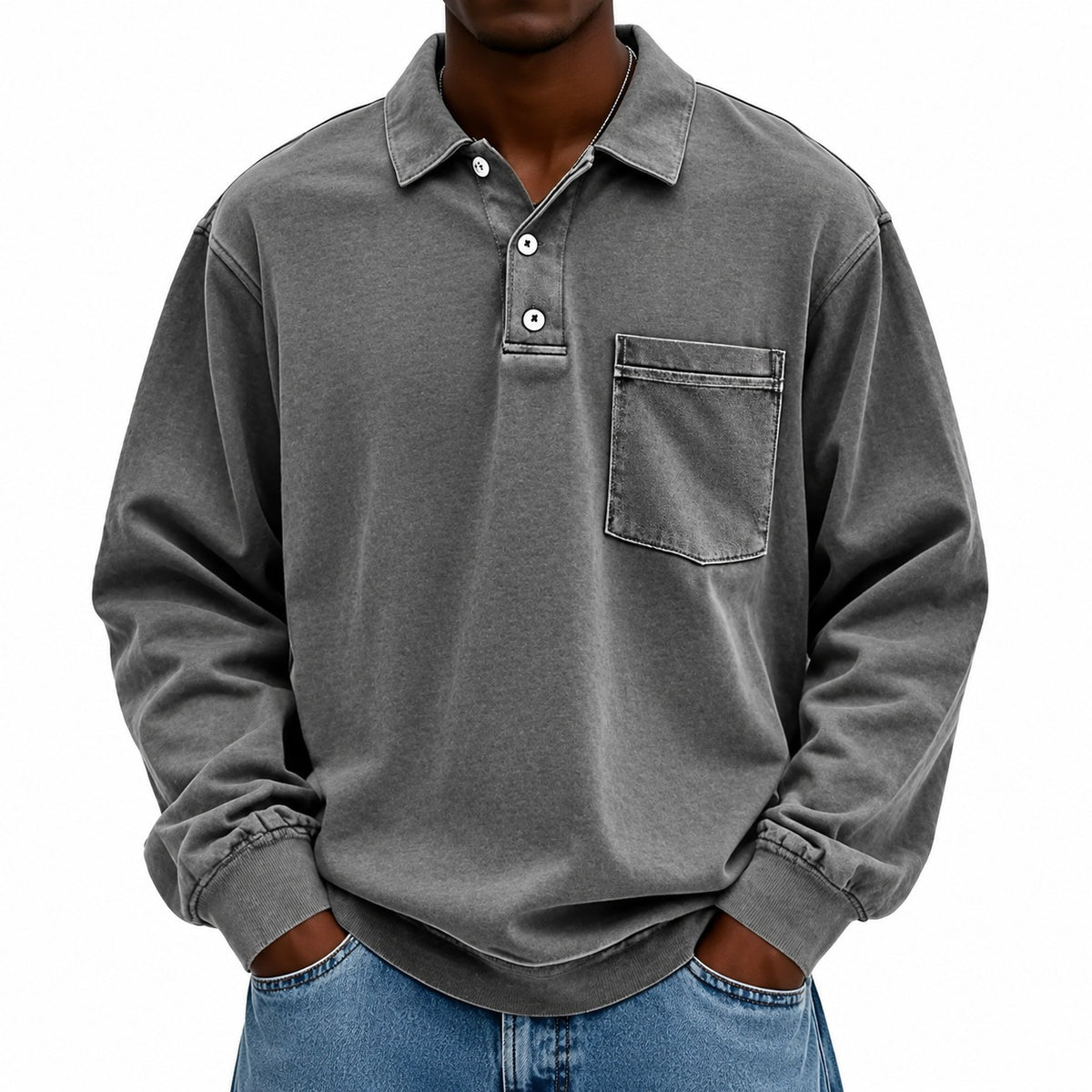 Weston™ Polo Shirt with Long Sleeves and Front Pocket