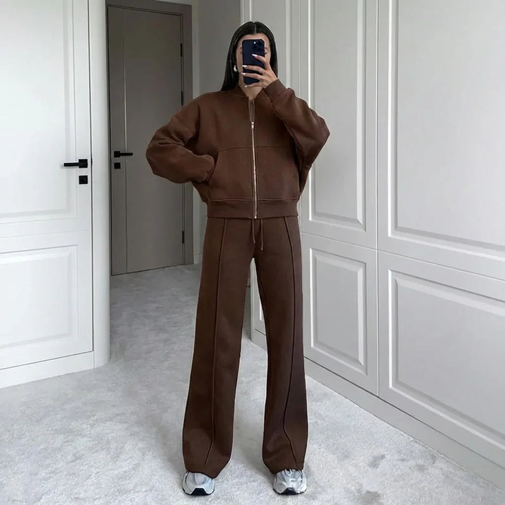 Naomi™ Premium Sweatshirt Set with Zip-Up Jacket