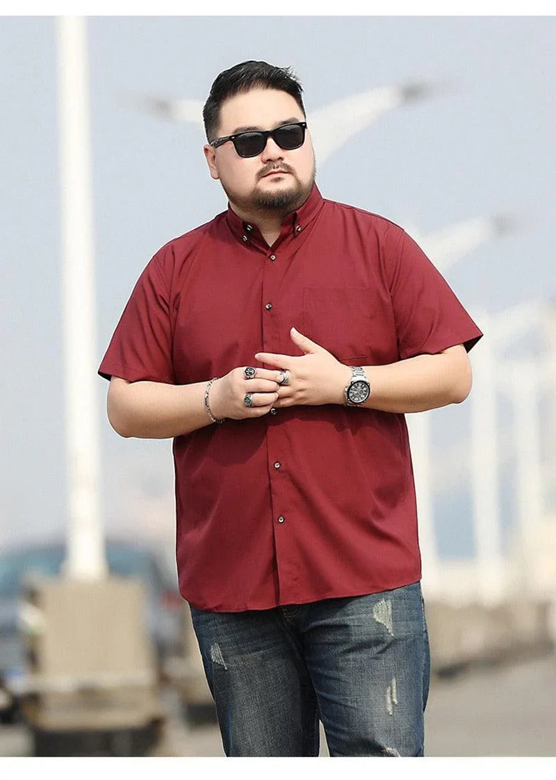 Camisa Masculina Manga Curta modelo Plus Size - Sleeve Classic / A Camisa Social Perfeita para os dias Quentes! - ModernLar