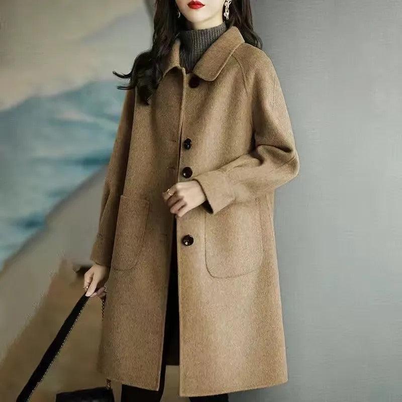 Casaco Longo Elenir Moda Europeia / O Mais Chique, Atemporal e Imponente para o Outono Inverno 2023! - ModernLar