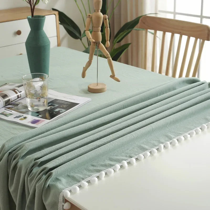 Elegant Cotton Tablecloth – Decorative Dining Cover for Everyday Charm and Special Occasions